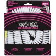 ERNIE BALL 6045 WHITE SPIRAL CABLE - 9.14 METRES (30FT) - 6.3MM JACK STRAIGHT/ANGLED