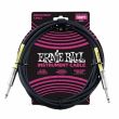 ERNIE BALL 6048 BLACK CABLE - 3.05 METRES (10FT) - 6.3MM JACK STRAIGHT/STRAIGHT