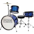 OQAN QPA-3/C JUNIOR DRUMS KIDS BLUE INCLUDES STOOL SUPPORTS BASS DRUM PEDAL A PAIR OF DRUMSTICKS