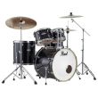 PEARL EXX725BR/C #31 "EXPORT EXX" 5-PIECE DRUM KIT WITH 22" CASE, COMPLETE WITH STANDS AND CYMBALS - BLACK