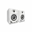 PIONEER DM-40-W PAIR OF COMPACT 4-INCH ACTIVE MONITOR SPEAKERS - WHITE