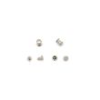 MUSIC CENTER RV20 RV20 NICKEL-PLATED DOUBLE RIVET (MAIN RIVET 5,0MM WITH CLOSING RIVET 2.7MM, BAG OF 100 PCS.)