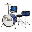 OQAN QPA-3/C JUNIOR DRUMS KIDS RED INCLUDES DRUM PEDAL STOOL STANDS ONE PAIR OF DRUMSTICKS